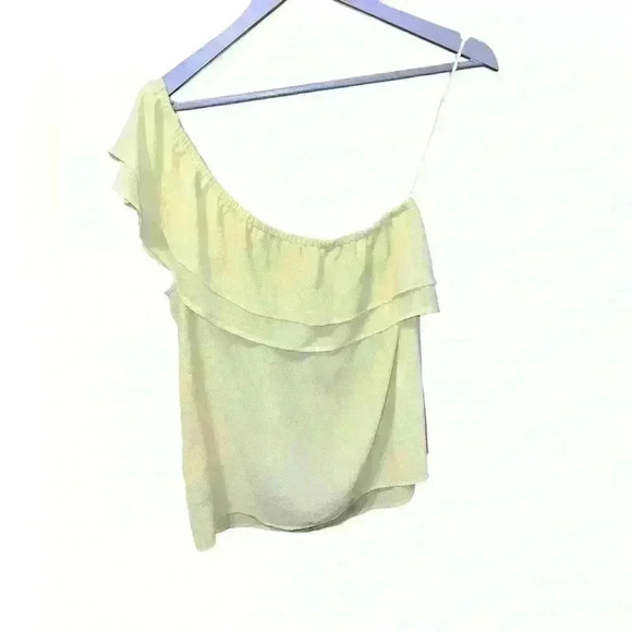 Apt. 9 Ruffled One Shoulder Yellow Top Medium - Picture 1 of 7